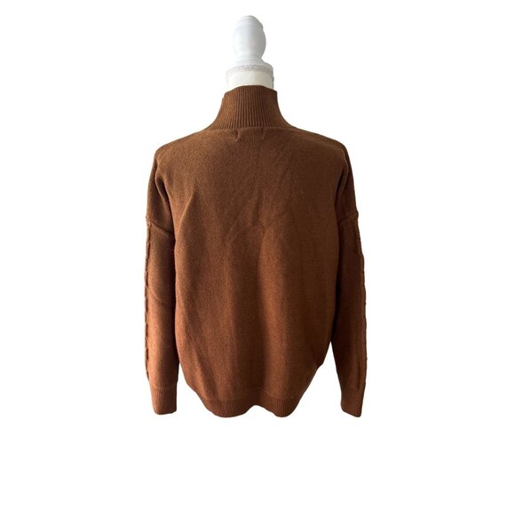 CALVIN KLEIN Mock Knit Camel Knit Sweater Size L NEW - Picture 4 of 5
